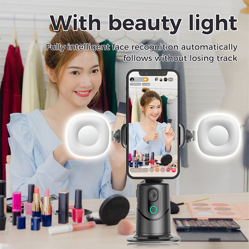 360 Auto Face Tracking Gimbal AI Smart Gimbal Face Tracking Auto Phone Holder For Smartp  hone Video Vlog Live Stabilizer Tripod